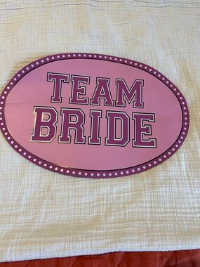 Team Bride Pink Party Sign Car Magnet